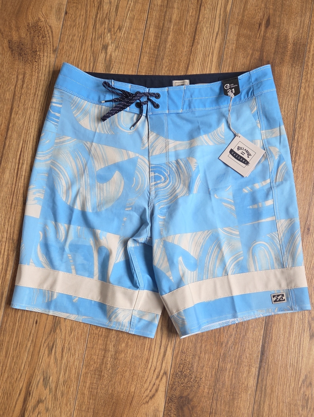 Billabong Elements Pro Light Blue Men's Board Shorts Swim Trunk Size 31